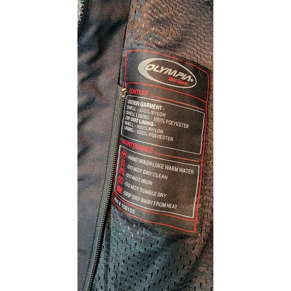 Olympia Moto Sports Mesh Motorcycle Jacket Orange 2XL Padded Cordura EXC - Picture 7 of 16